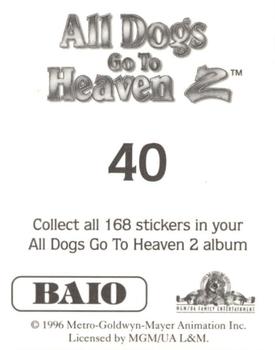 1996 Baio All Dogs go to Heaven 2 Stickers #40 Sticker 40 Back