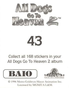 1996 Baio All Dogs go to Heaven 2 Stickers #43 Sticker 43 Back