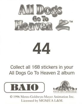 1996 Baio All Dogs go to Heaven 2 Stickers #44 Sticker 44 Back