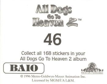 1996 Baio All Dogs go to Heaven 2 Stickers #46 Sticker 46 Back