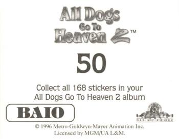 1996 Baio All Dogs go to Heaven 2 Stickers #50 Sticker 50 Back