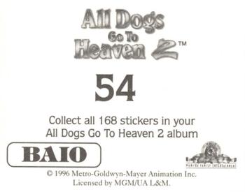 1996 Baio All Dogs go to Heaven 2 Stickers #54 Sticker 54 Back