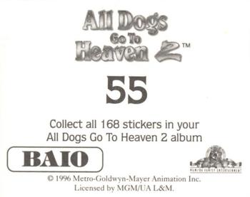 1996 Baio All Dogs go to Heaven 2 Stickers #55 Sticker 55 Back