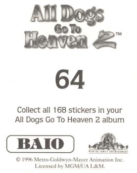 1996 Baio All Dogs go to Heaven 2 Stickers #64 Sticker 64 Back