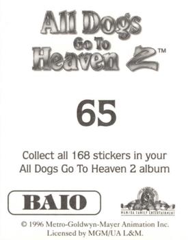 1996 Baio All Dogs go to Heaven 2 Stickers #65 Sticker 65 Back