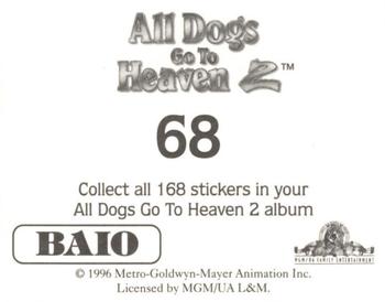 1996 Baio All Dogs go to Heaven 2 Stickers #68 Sticker 68 Back