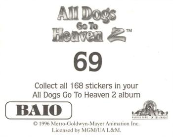 1996 Baio All Dogs go to Heaven 2 Stickers #69 Sticker 69 Back