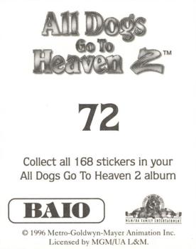 1996 Baio All Dogs go to Heaven 2 Stickers #72 Sticker 72 Back