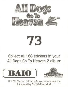 1996 Baio All Dogs go to Heaven 2 Stickers #73 Sticker 73 Back