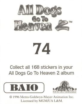 1996 Baio All Dogs go to Heaven 2 Stickers #74 Sticker 74 Back