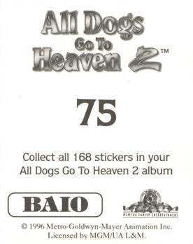 1996 Baio All Dogs go to Heaven 2 Stickers #75 Sticker 75 Back
