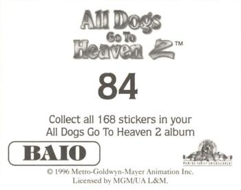 1996 Baio All Dogs go to Heaven 2 Stickers #84 Sticker 84 Back