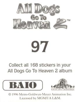 1996 Baio All Dogs go to Heaven 2 Stickers #97 Sticker 97 Back