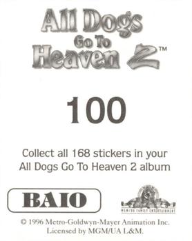 1996 Baio All Dogs go to Heaven 2 Stickers #100 Sticker 100 Back