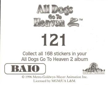 1996 Baio All Dogs go to Heaven 2 Stickers #121 Sticker 121 Back
