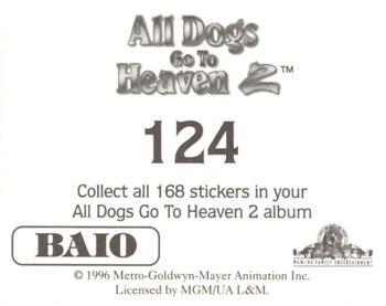 1996 Baio All Dogs go to Heaven 2 Stickers #124 Sticker 124 Back