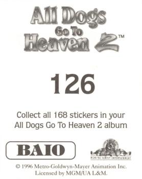 1996 Baio All Dogs go to Heaven 2 Stickers #126 Sticker 126 Back