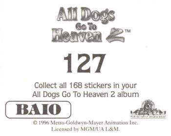 1996 Baio All Dogs go to Heaven 2 Stickers #127 Sticker 127 Back