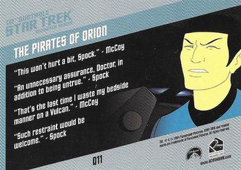 2004 Rittenhouse The Quotable Star Trek Original Series - Animated Series #Q11 McCoy / Spock Back