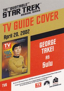 2004 Rittenhouse The Quotable Star Trek Original Series - TV Guide Covers #TV6 George Takei Back