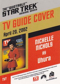 2004 Rittenhouse The Quotable Star Trek Original Series - TV Guide Covers #TV7 Nichelle Nichols Back