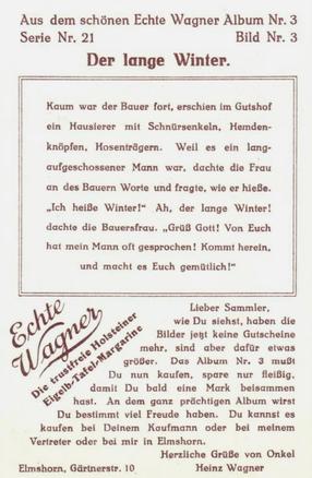 1930 Echte Wagner Der Lange Winter (The Long Winter) Album 3, Serie 21 #3 Kaum war der Bauer fort, ... Back