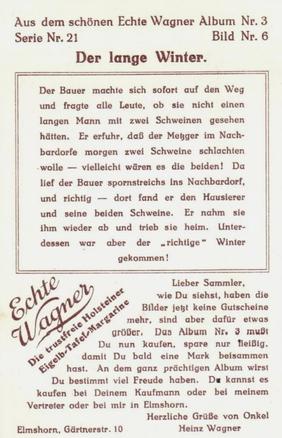1930 Echte Wagner Der Lange Winter (The Long Winter) Album 3, Serie 21 #6 Der Bauer machte sich sofort auf den Weg ... Back