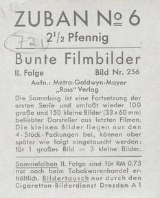 1937 Bunte Filmbilder Series 2 #256 Greta Garbo / Robert Taylor Back