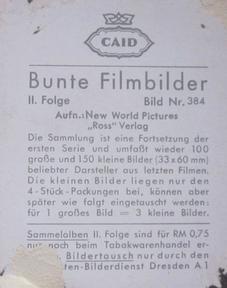 1937 Bunte Filmbilder Series 2 #384 Annabella Back