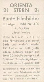 1937 Bunte Filmbilder Series 2 #401 Brigitte Horney Back