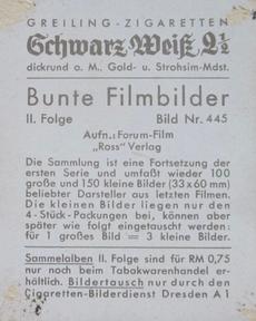 1937 Bunte Filmbilder Series 2 #445 Leny Marenbach Back