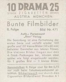 1937 Bunte Filmbilder Series 2 #471 Claudette Colbert Back