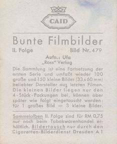 1937 Bunte Filmbilder Series 2 #479 Franziska Kinz Back