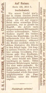 1907 Gartmann Auf Reisen II (To Travel) Serie 188 #6 Dorfschmied Back