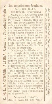 1907 Gartmann Aus verschiedenen Provinzen (From Different Provinces) Serie 209 #1 Der Besuch Back