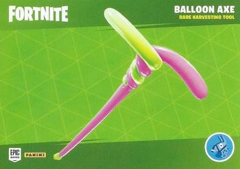 2020 Panini Fortnite Series 2 - Harvesting Tools #H11 Balloon Axe / Blue Bolt Front