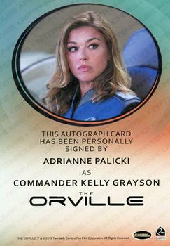 2020 Rittenhouse The Orville Archives Autograph Edition - Bordered Autographs #NNO Adrianne Palicki Back