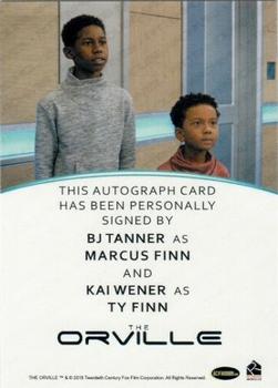 2020 Rittenhouse The Orville Archives Autograph Edition - Dual Autographs #NNO BJ Tanner / Kai Wener Back