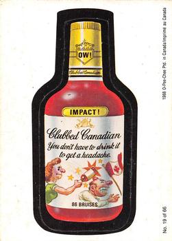 1988 O-Pee-Chee Wacky Packages #19 Clubbed Canadian Front