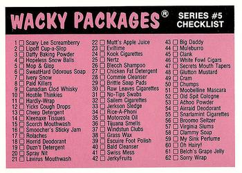 1989 O-Pee-Chee Wacky Packages #1 Scary Lee Back