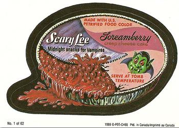 1989 O-Pee-Chee Wacky Packages #1 Scary Lee Front