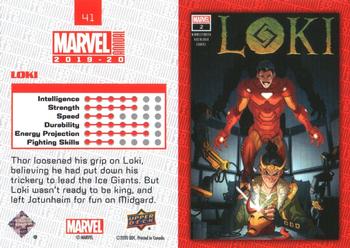 2019-20 Upper Deck Marvel Annual - Variant Cover #41 Loki Back