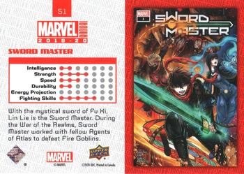 2019-20 Upper Deck Marvel Annual - Variant Cover #51 Sword Master Back