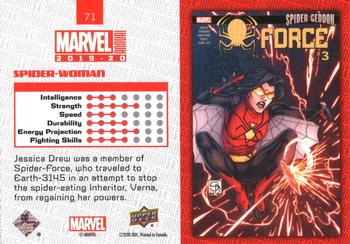 2019-20 Upper Deck Marvel Annual - Variant Cover #71 Spider-Woman Back