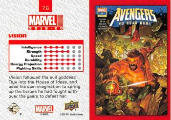2019-20 Upper Deck Marvel Annual - Variant Cover #76 Vision Back