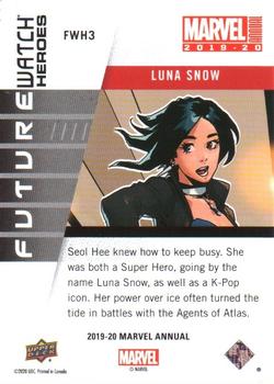 2019-20 Upper Deck Marvel Annual - Future Watch Heroes #FWH3 Luna Snow Back