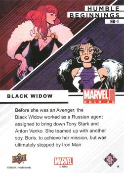 2019-20 Upper Deck Marvel Annual - Humble Beginnings #HB-1 Black Widow Back