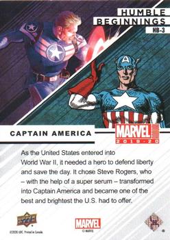 2019-20 Upper Deck Marvel Annual - Humble Beginnings #HB-3 Captain America Back