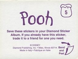 1994 Diamond Pooh Stickers #5 Sticker 5 Back