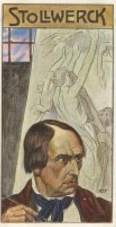 1908 Stollwerck Album 10 Gruppe 447 Berhumte Kunstler und ein koniglicher Macen (Famous Artist and a Royal Macen)  #V Cornelius Front